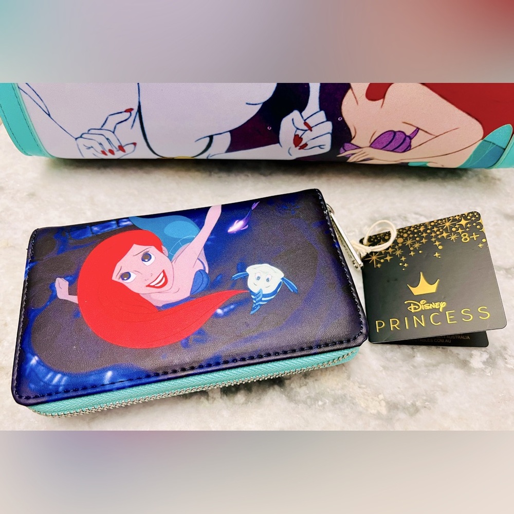 LoungeFly Disney Little Mermaid Bag & Wallet NWT ๐๐ - Picture 4 of 9